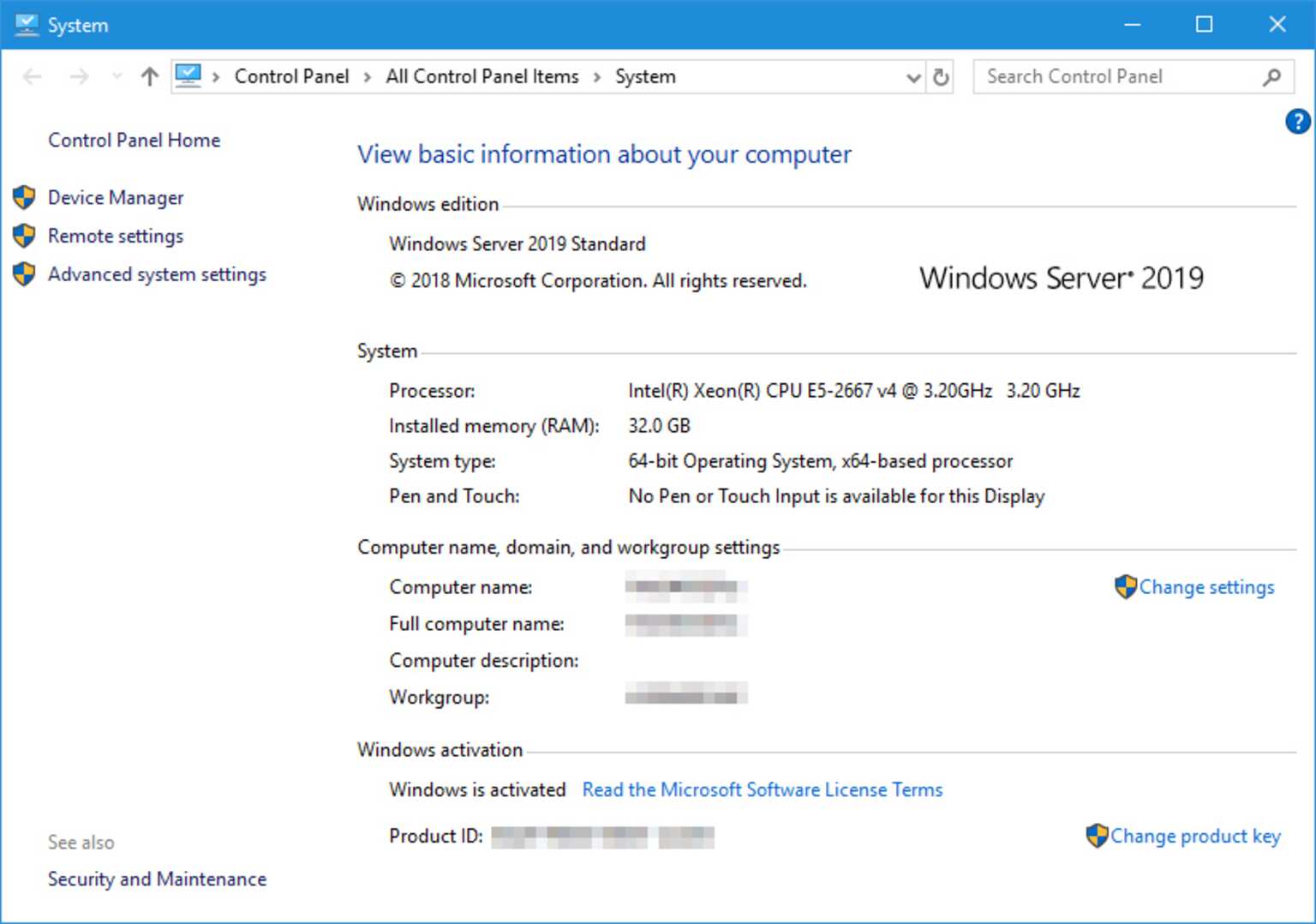 Description de Windows Server