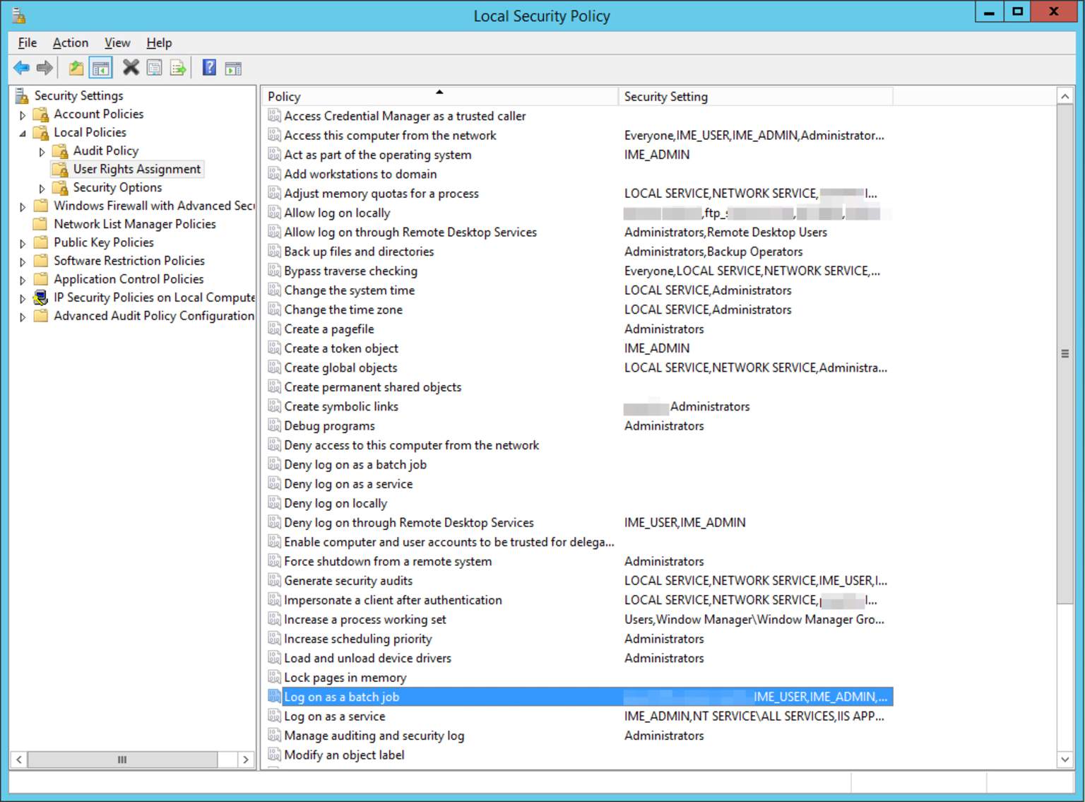 Sécurisation de Windows Server avec Local Security Policy